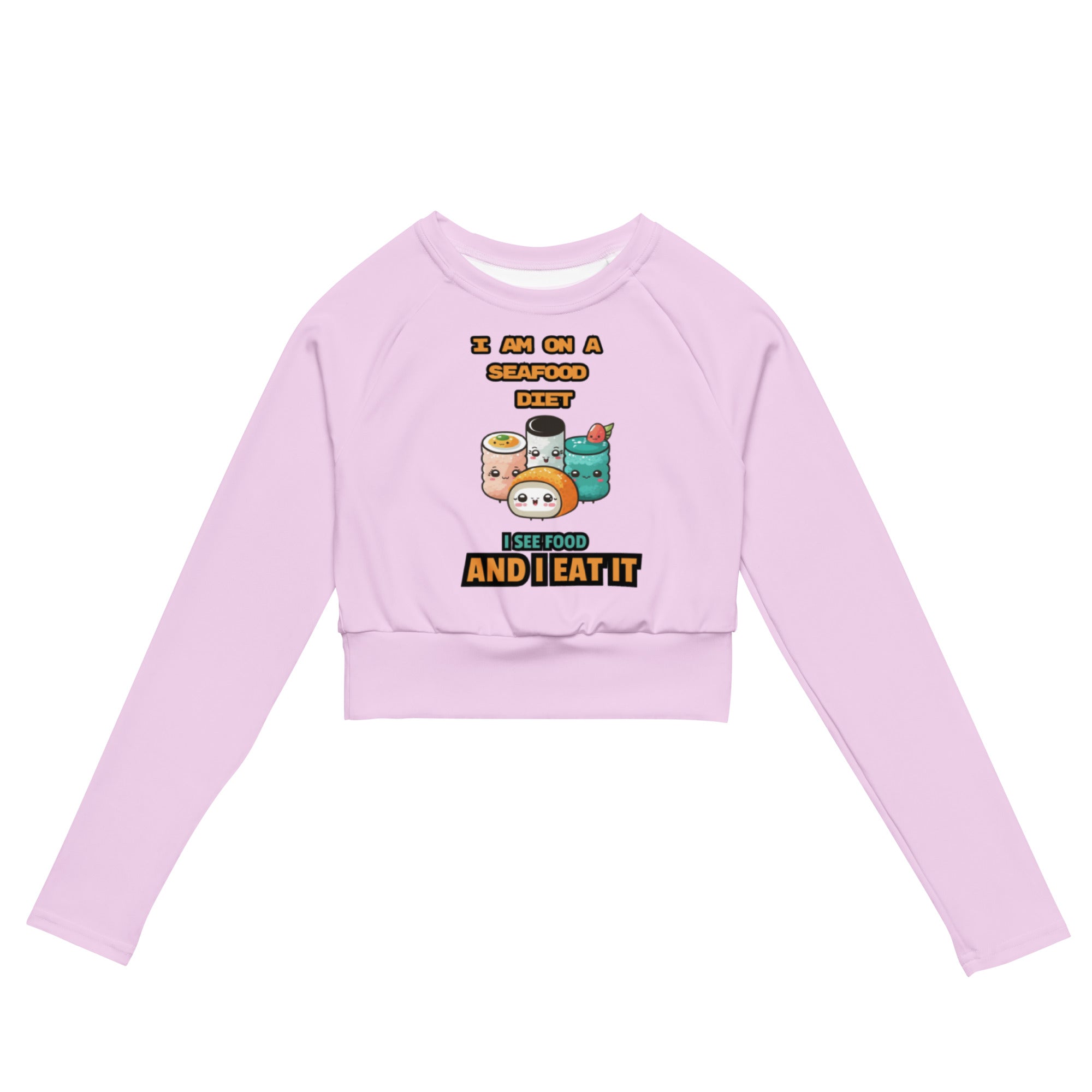 Long-sleeve crop top Seafood