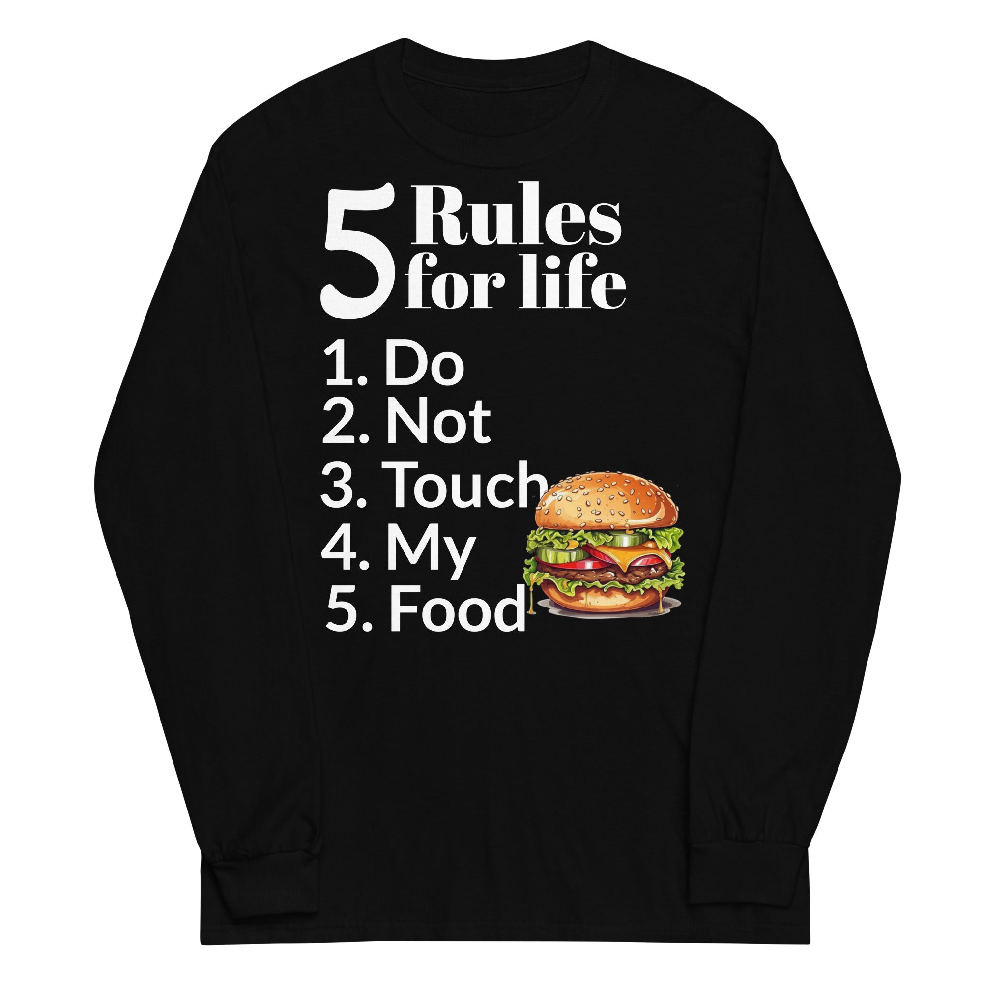 Men’s Long Sleeve Shirt Dont Touch My Food