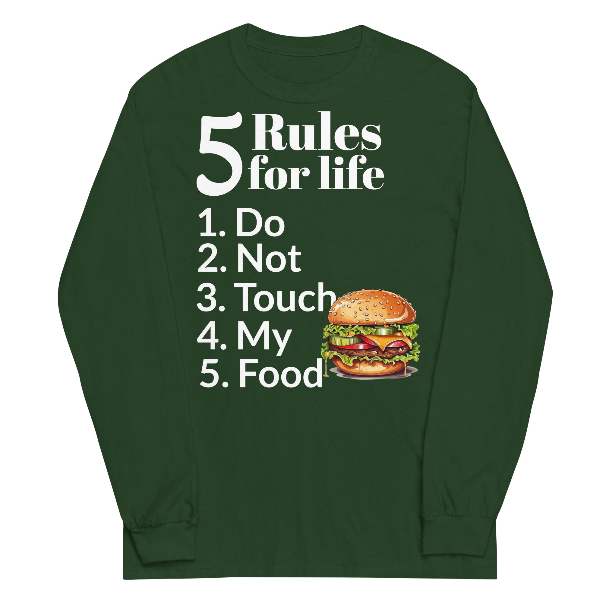 Men’s Long Sleeve Shirt Dont Touch My Food