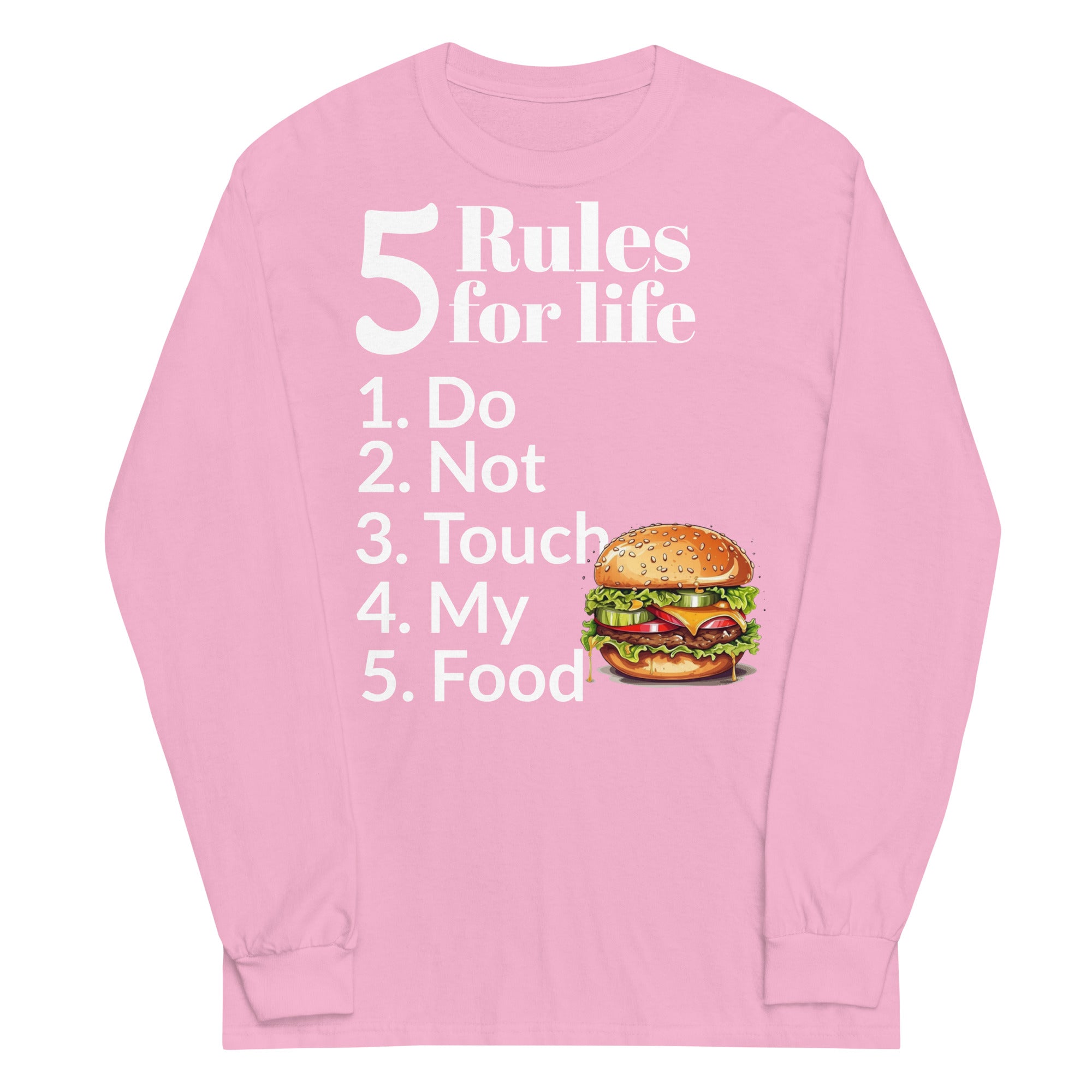 Men’s Long Sleeve Shirt Dont Touch My Food