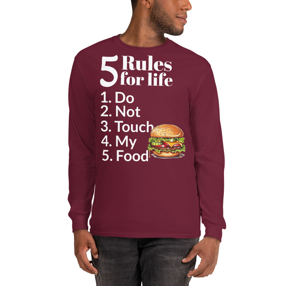 Men’s Long Sleeve Shirt Dont Touch My Food