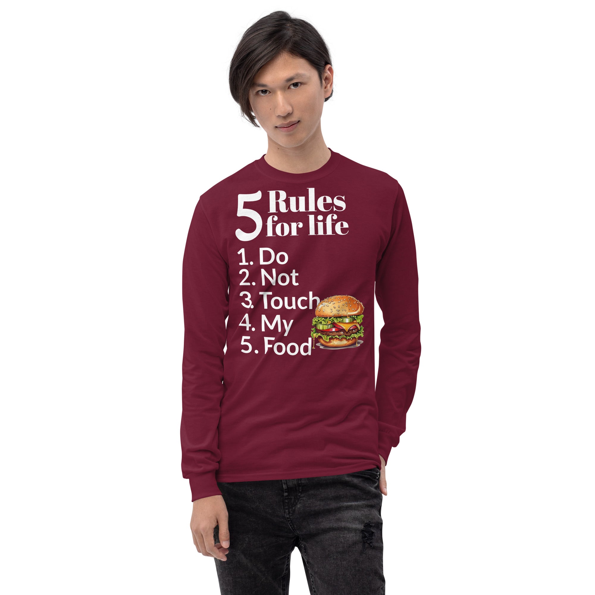 Men’s Long Sleeve Shirt Dont Touch My Food