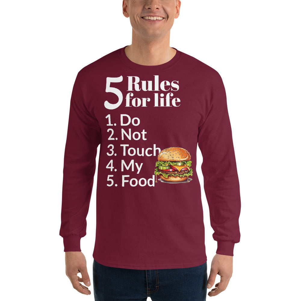 Men’s Long Sleeve Shirt Dont Touch My Food