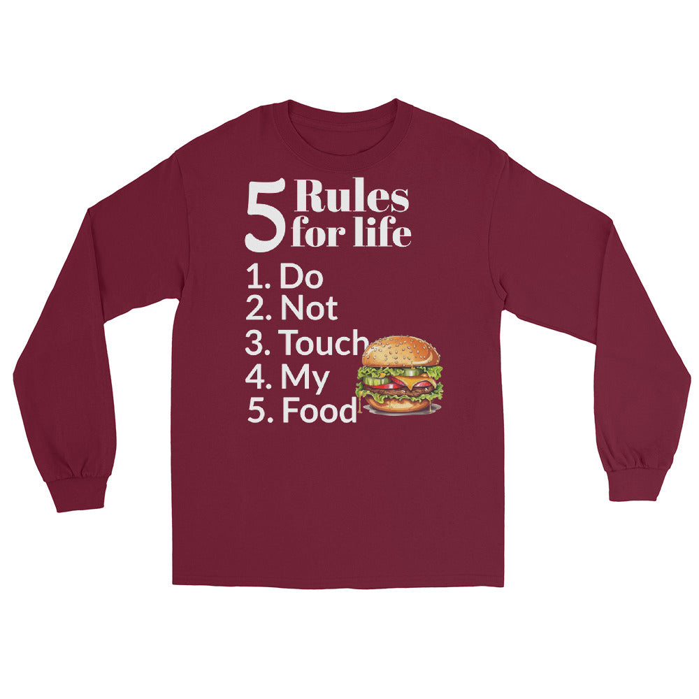 Men’s Long Sleeve Shirt Dont Touch My Food