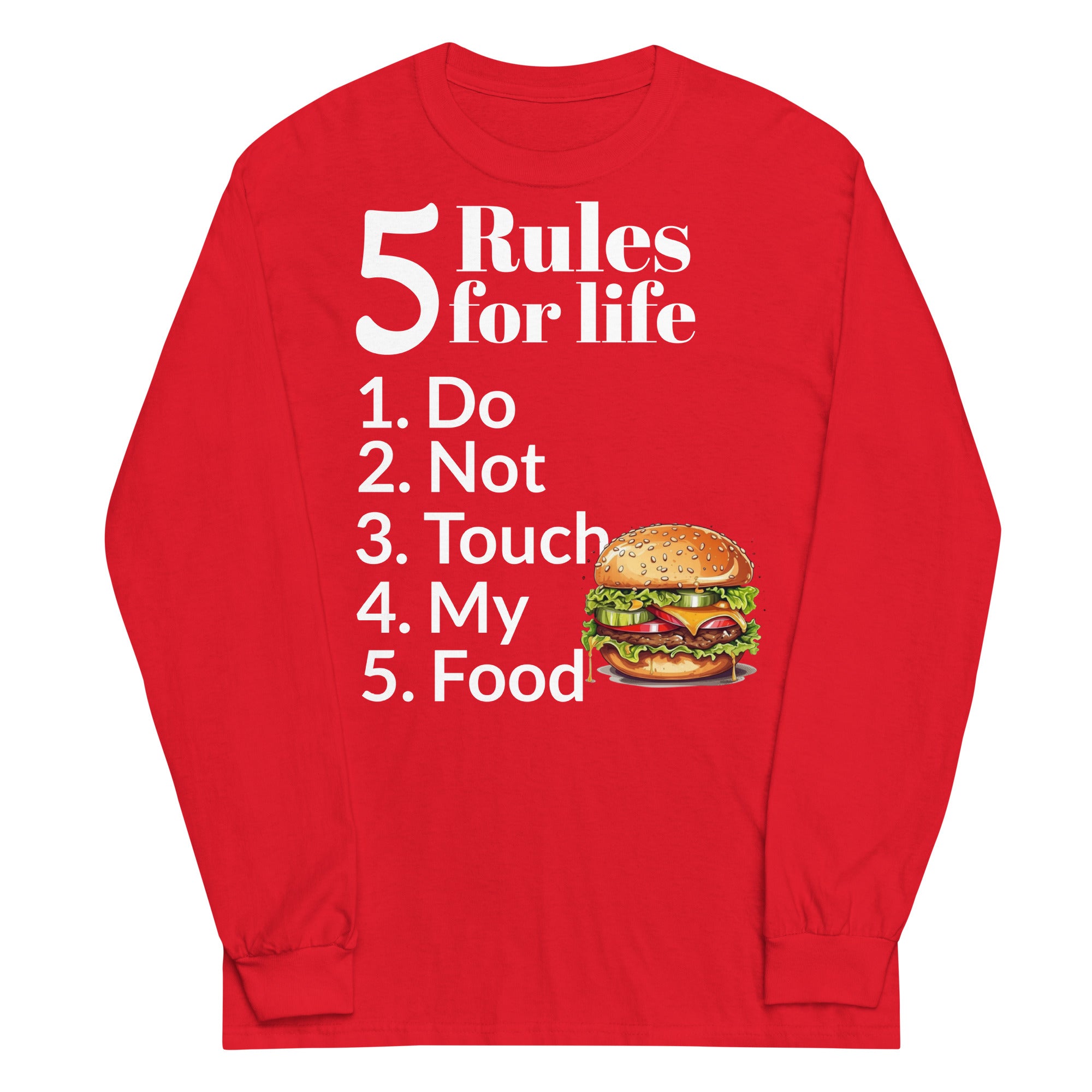 Men’s Long Sleeve Shirt Dont Touch My Food