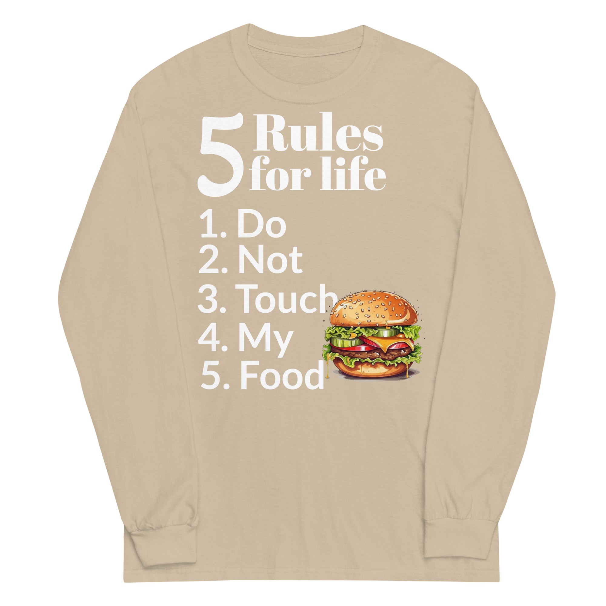 Men’s Long Sleeve Shirt Dont Touch My Food