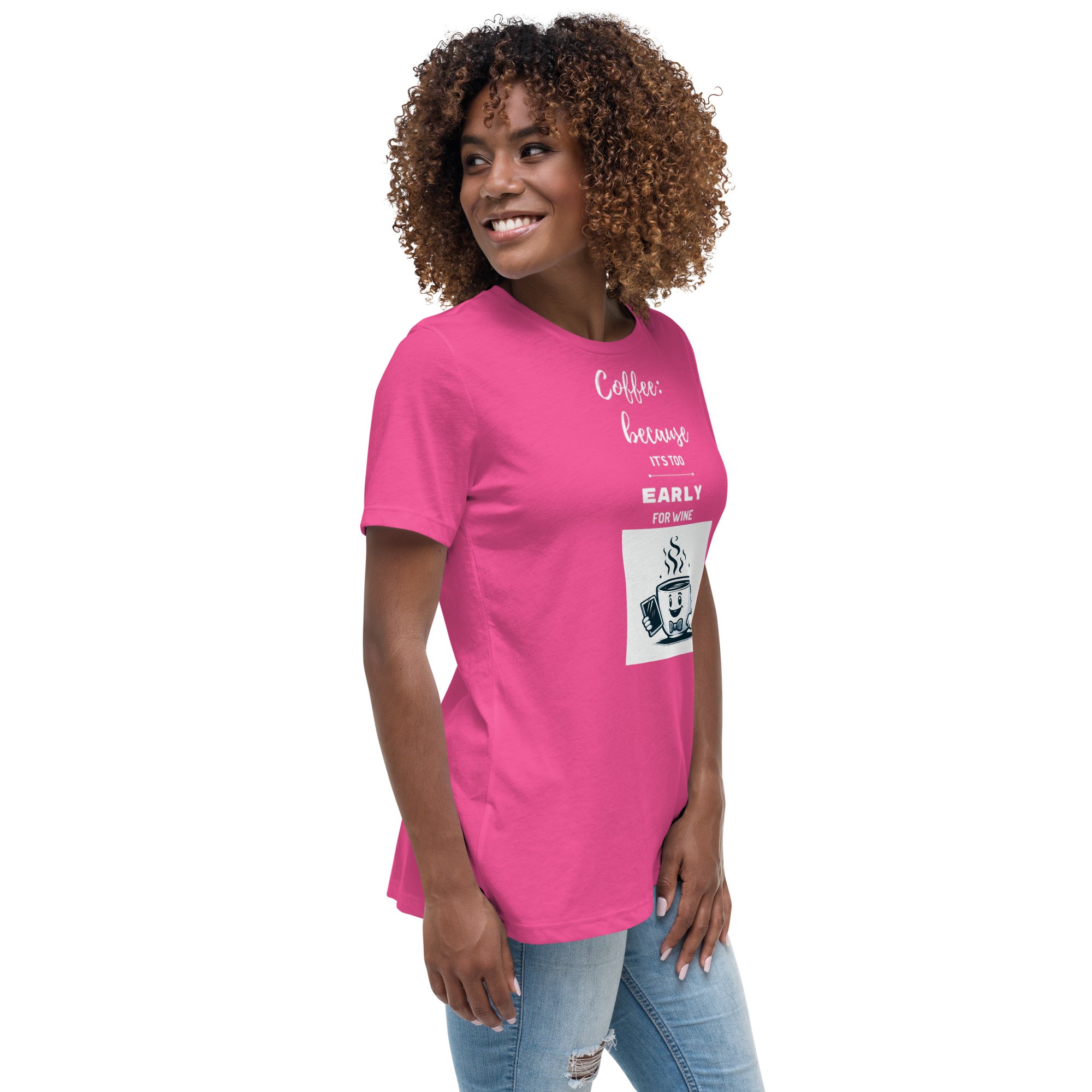 Women's Relaxed T-Shirt Coffee Wine