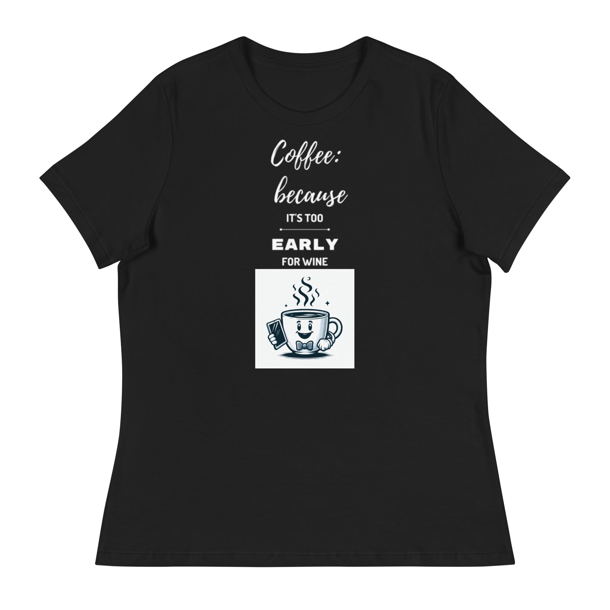 Women's Relaxed T-Shirt Coffee Wine