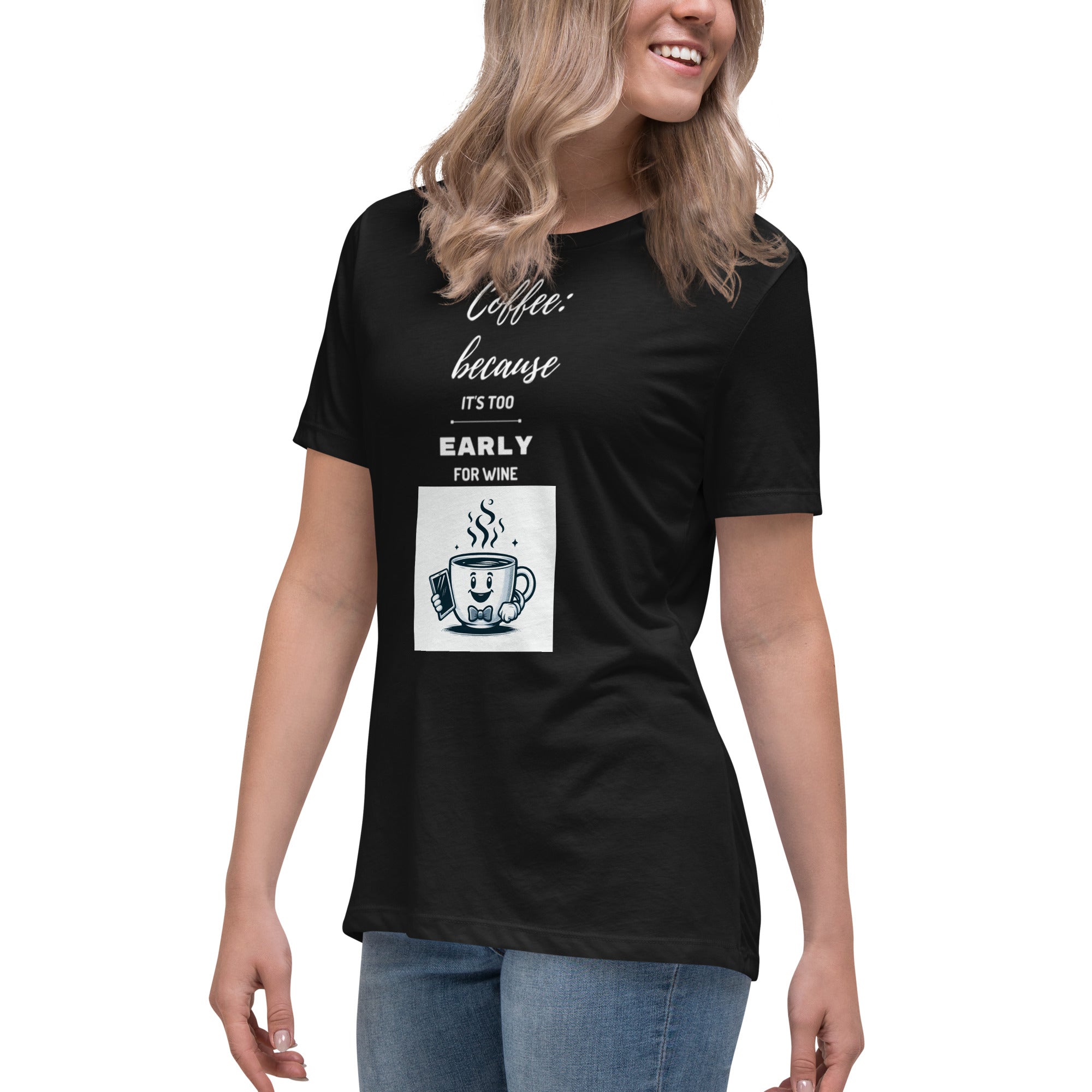 Women's Relaxed T-Shirt Coffee Wine