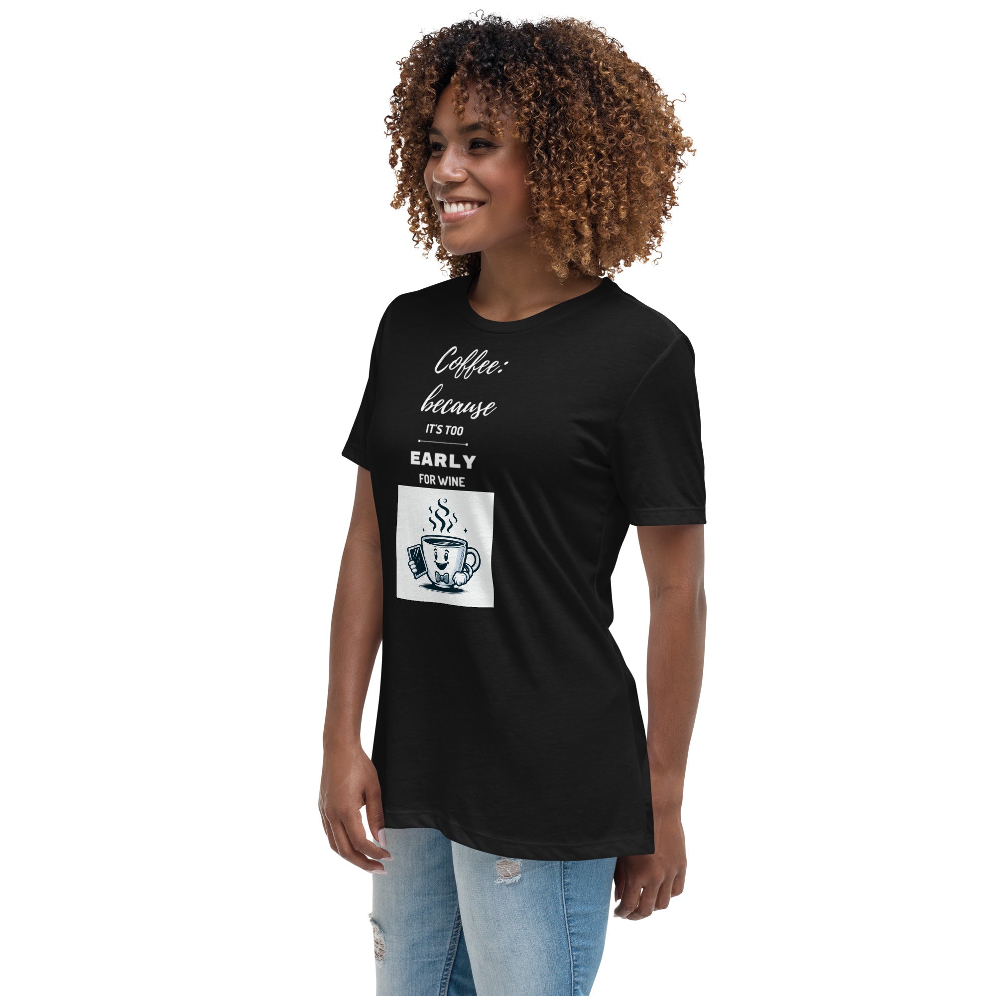 Women's Relaxed T-Shirt Coffee Wine