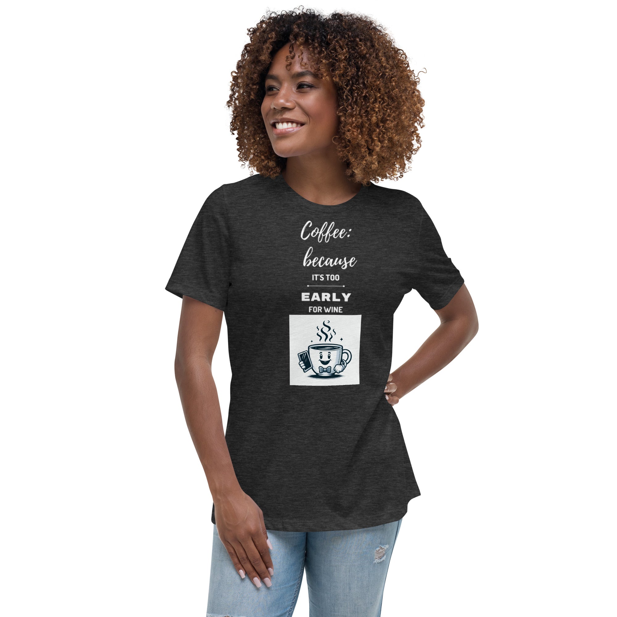 Women's Relaxed T-Shirt Coffee Wine