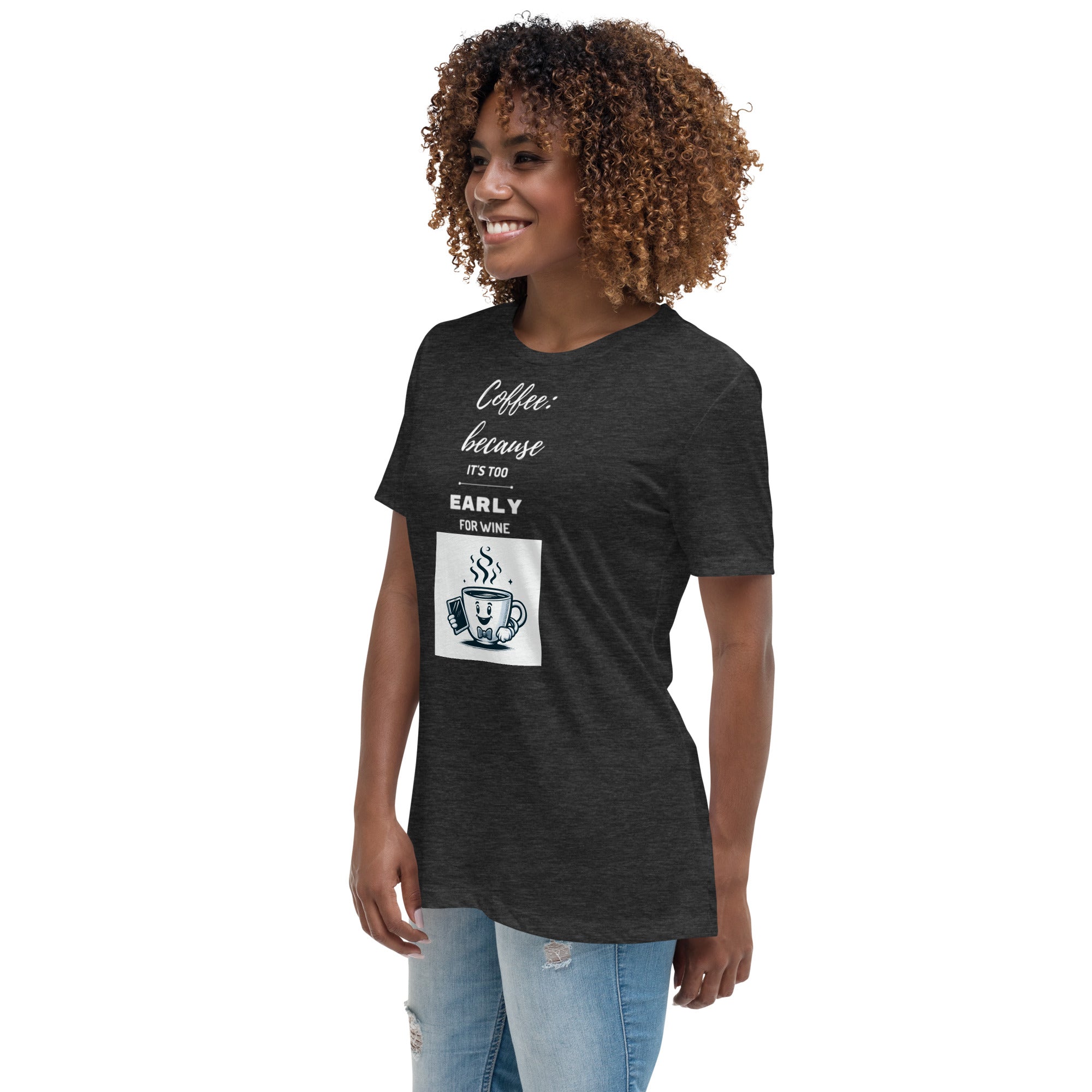 Women's Relaxed T-Shirt Coffee Wine