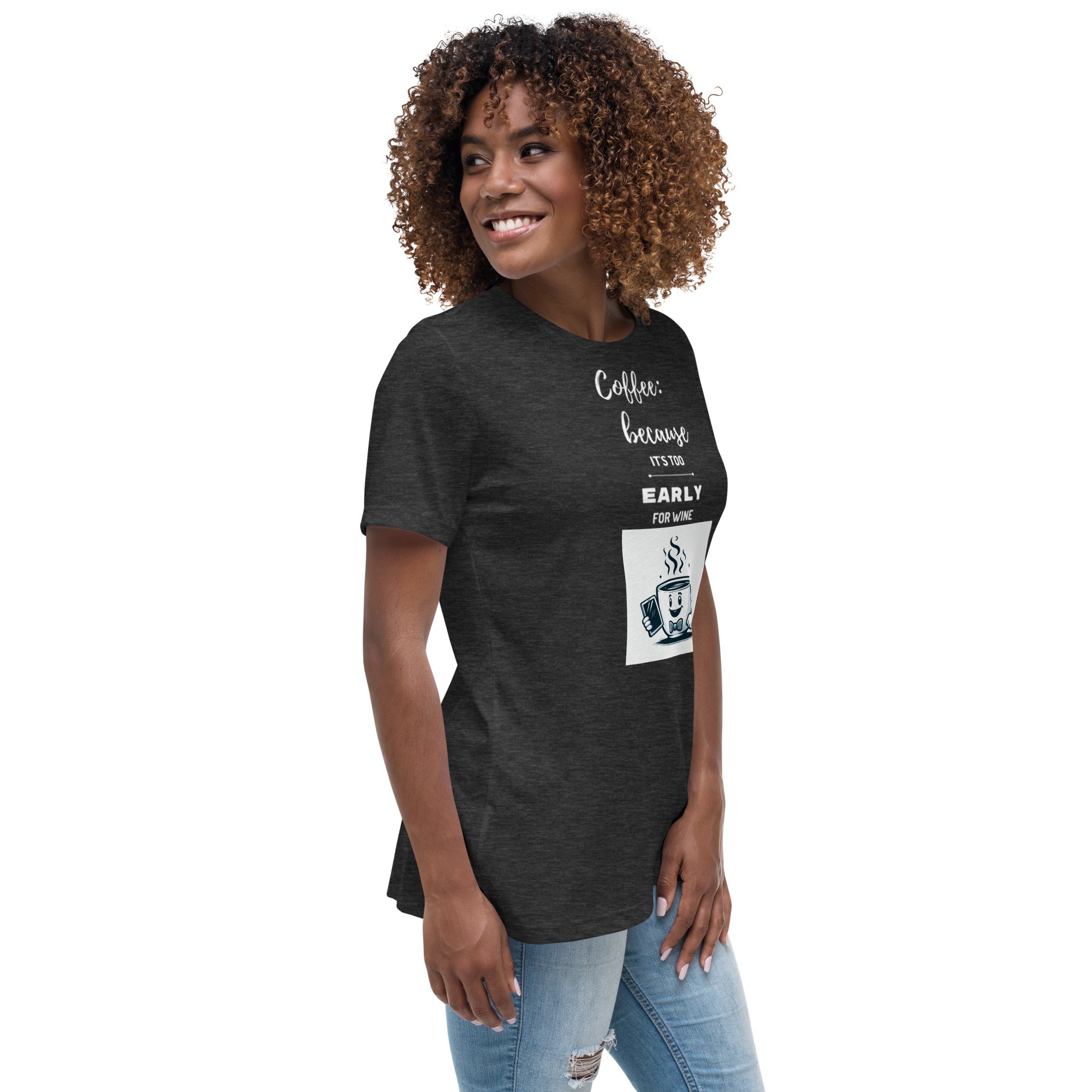 Women's Relaxed T-Shirt Coffee Wine