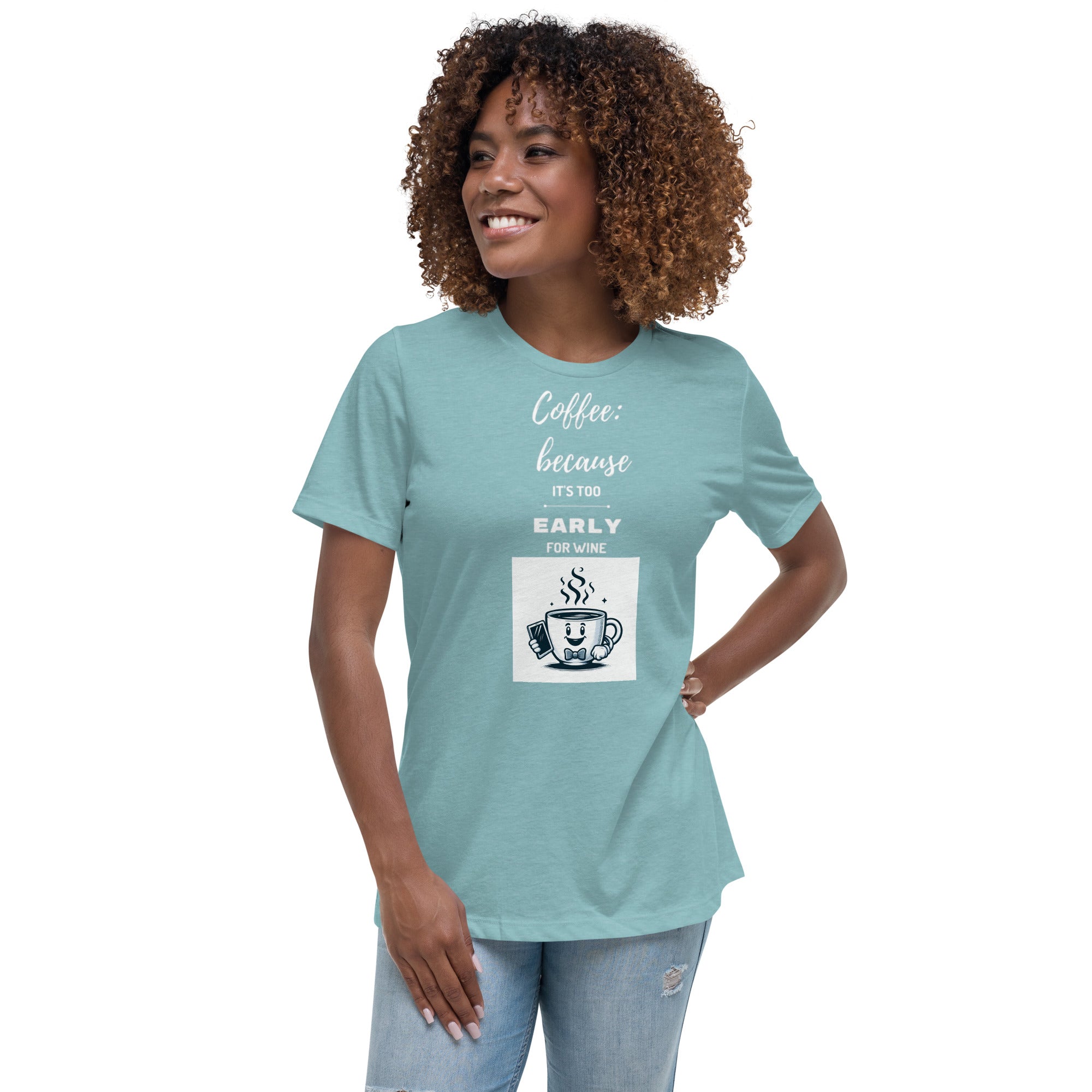 Women's Relaxed T-Shirt Coffee Wine