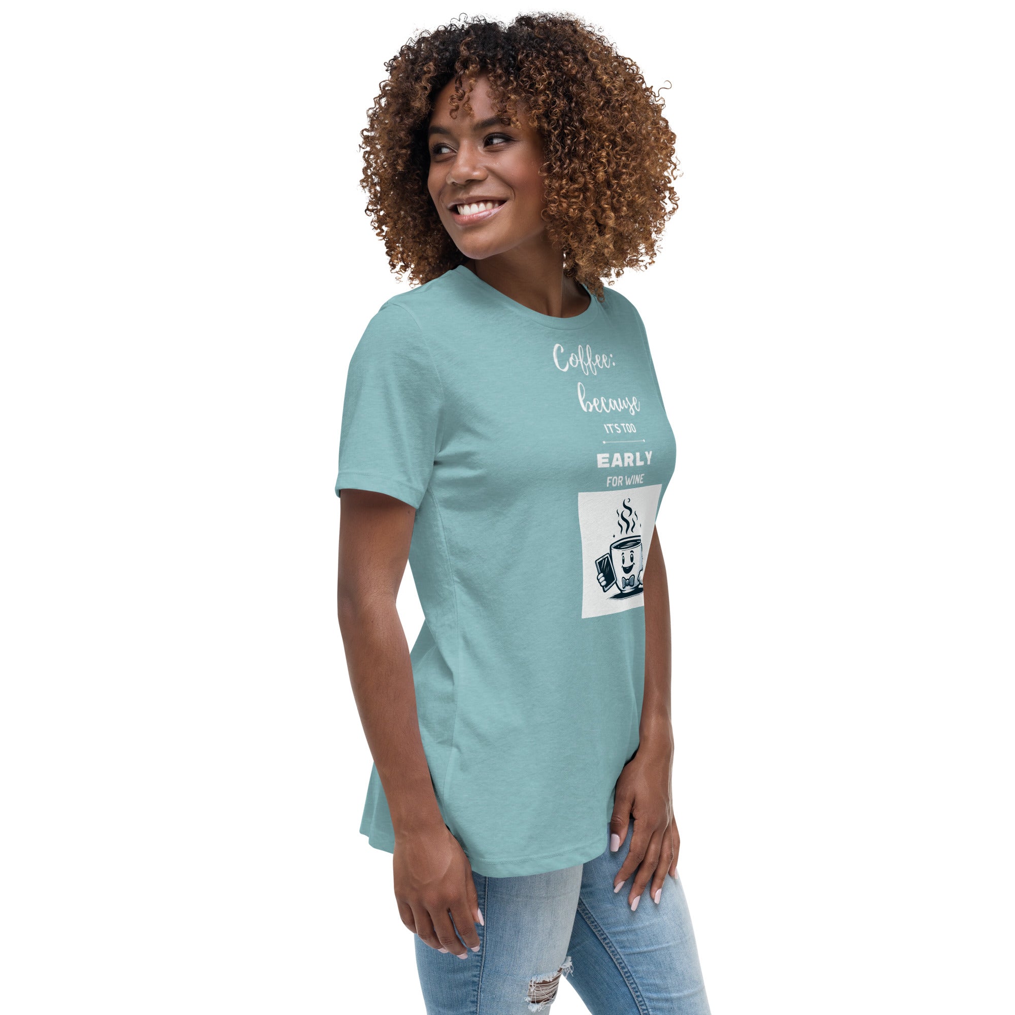 Women's Relaxed T-Shirt Coffee Wine