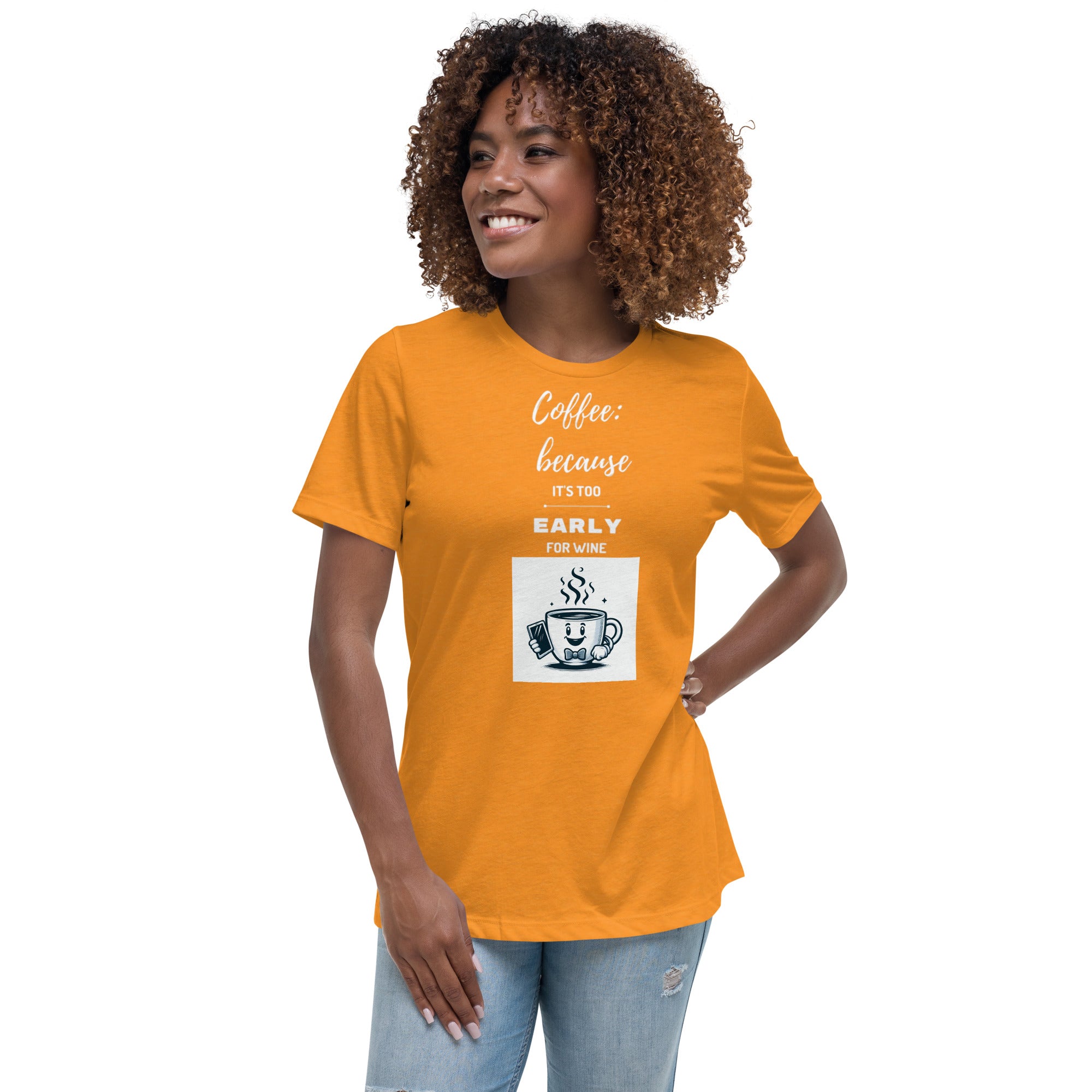 Women's Relaxed T-Shirt Coffee Wine