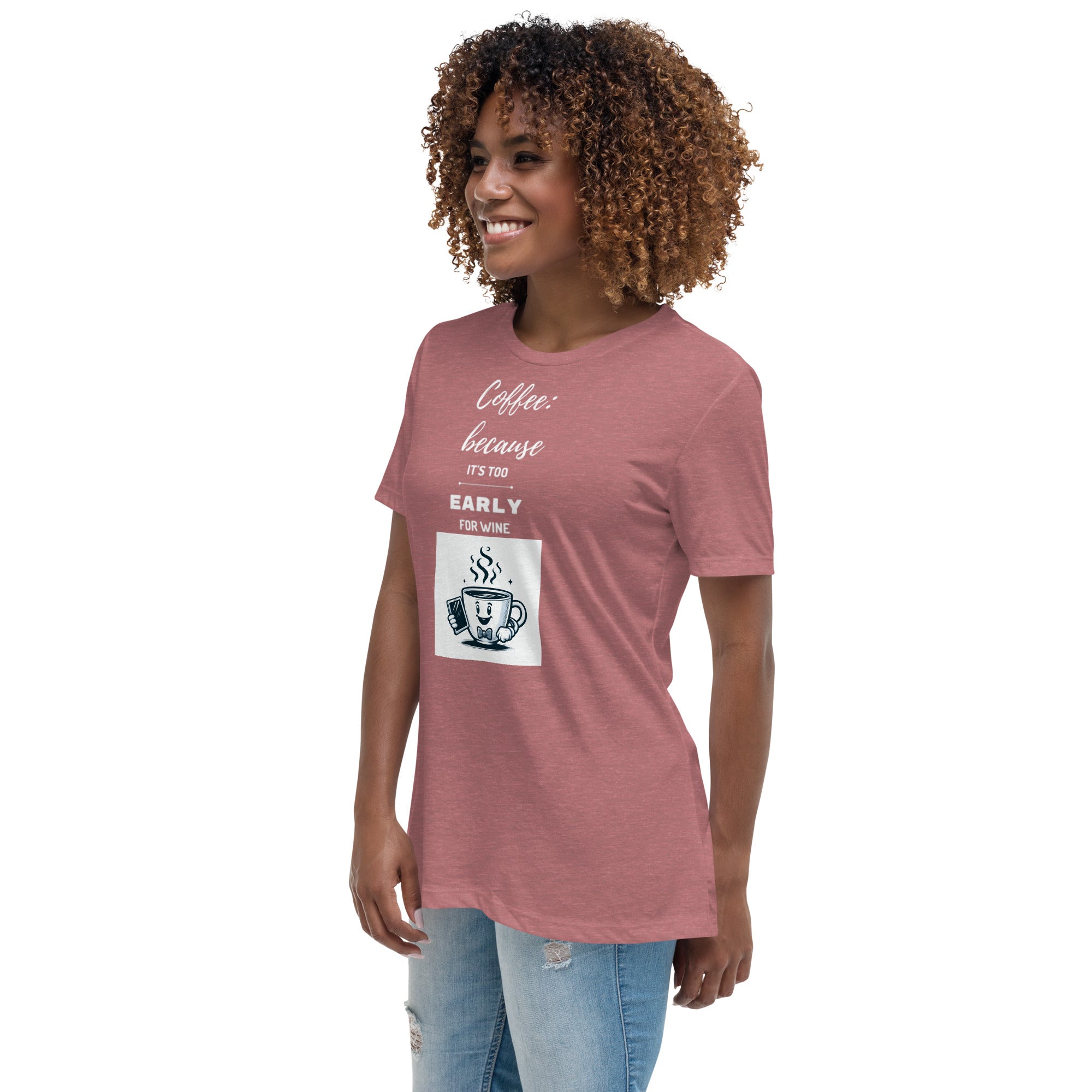 Women's Relaxed T-Shirt Coffee Wine