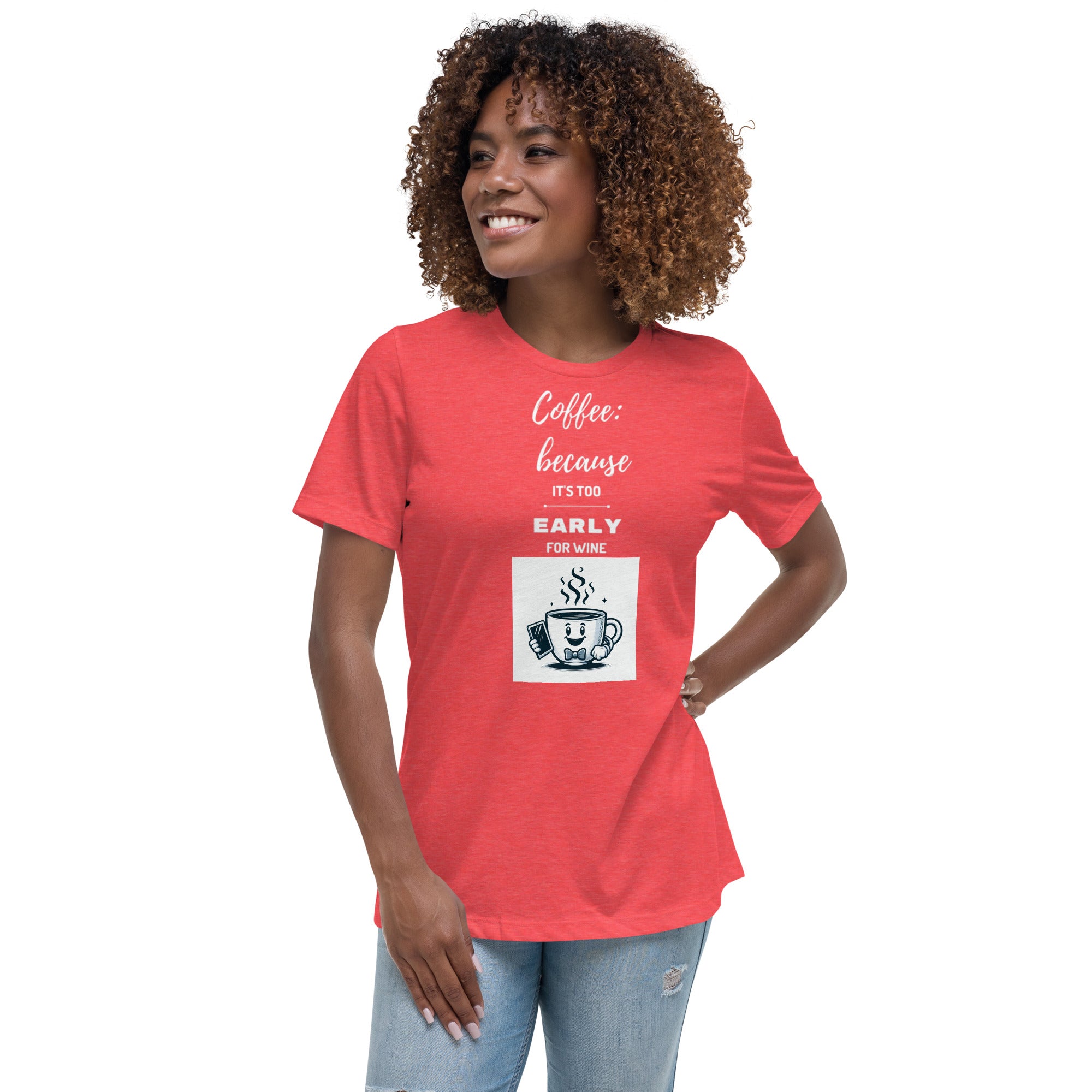 Women's Relaxed T-Shirt Coffee Wine