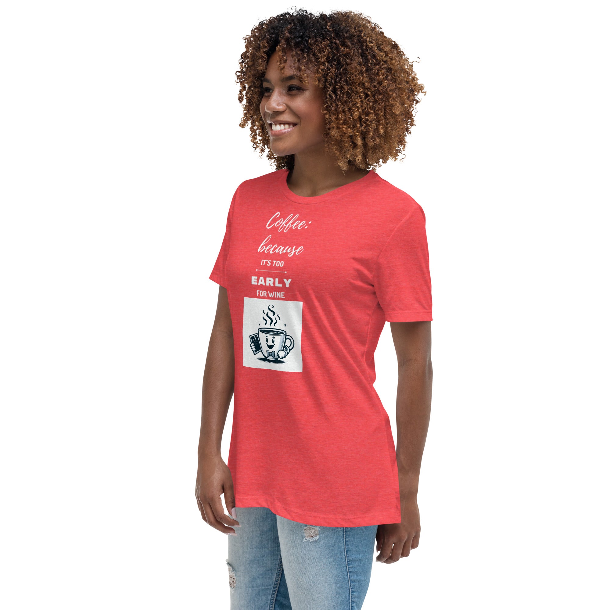 Women's Relaxed T-Shirt Coffee Wine