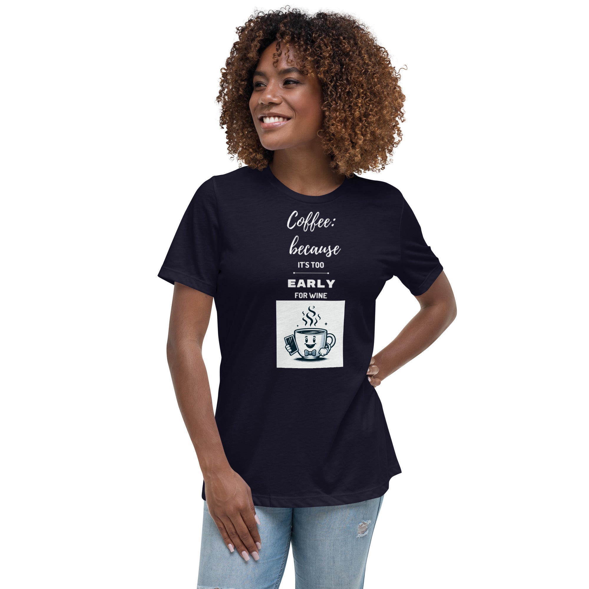 Women's Relaxed T-Shirt Coffee Wine