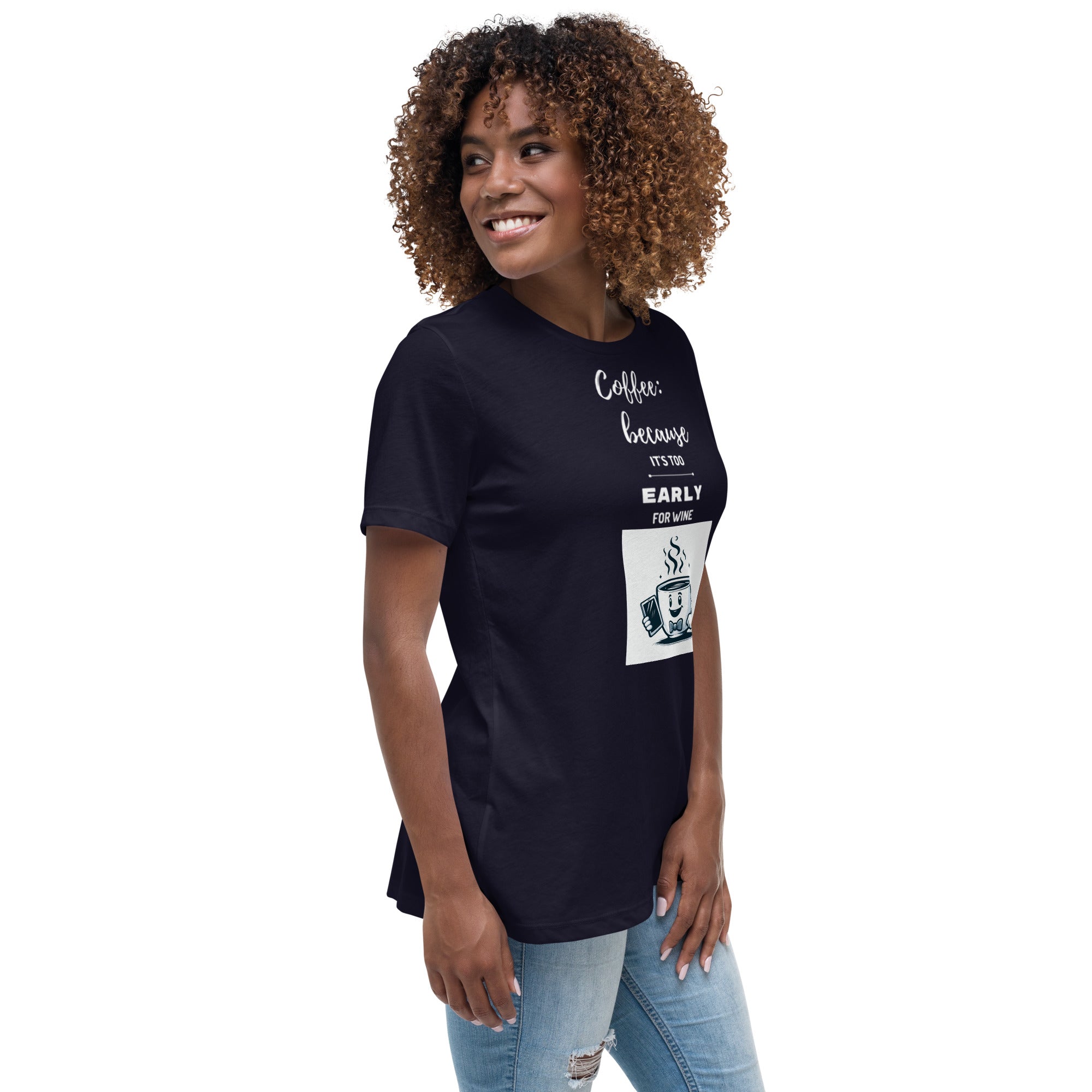 Women's Relaxed T-Shirt Coffee Wine