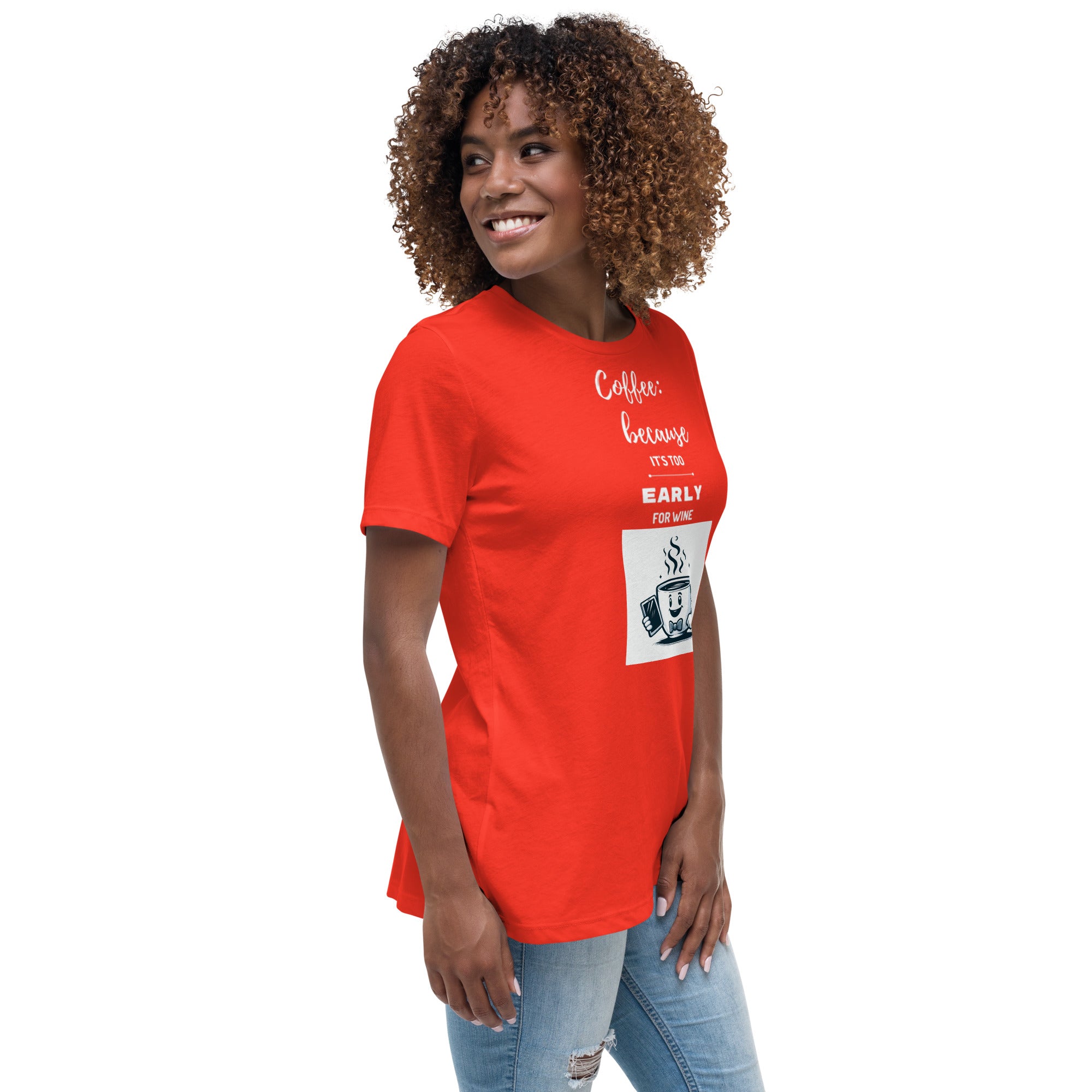 Women's Relaxed T-Shirt Coffee Wine