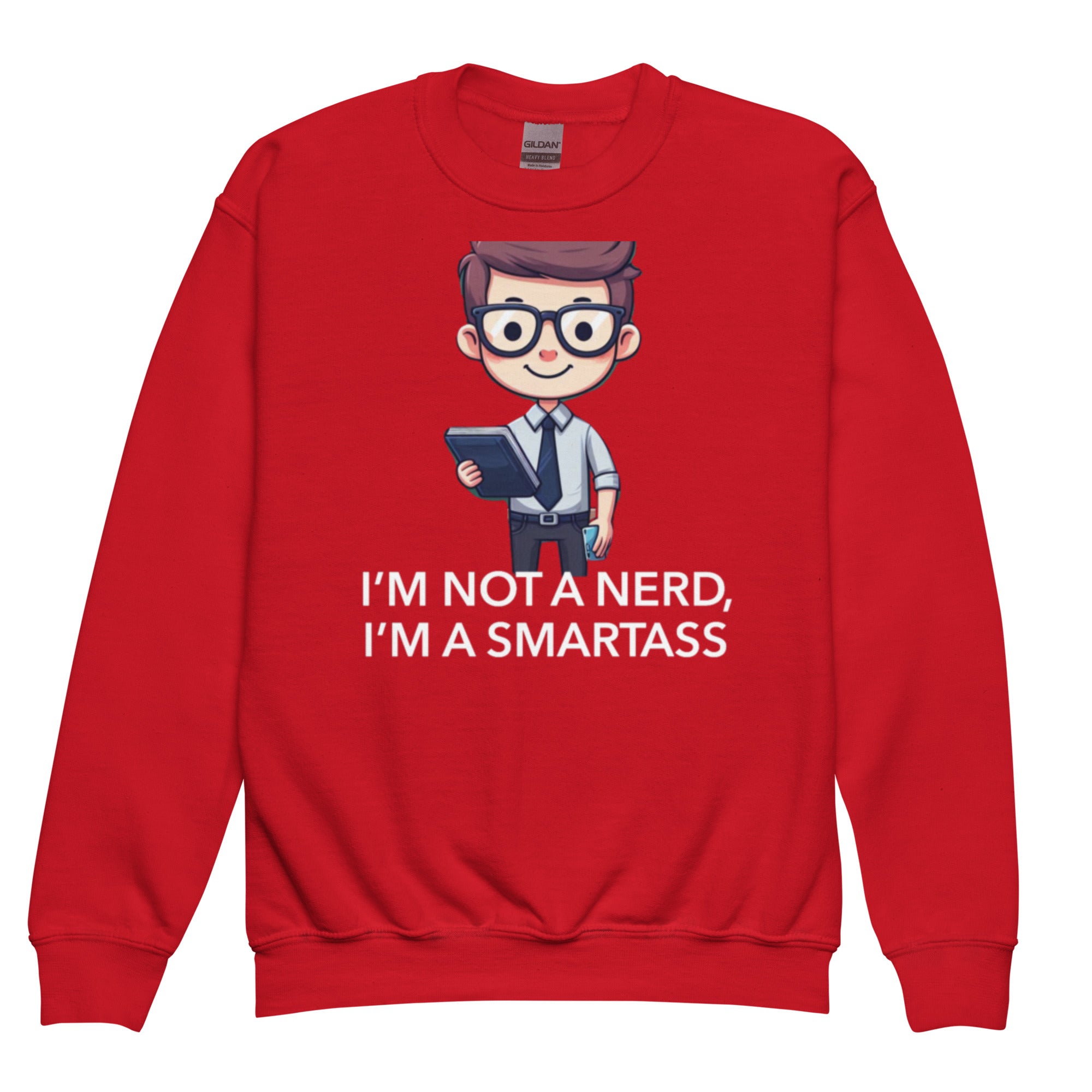 Youth crewneck sweatshirt Smartass