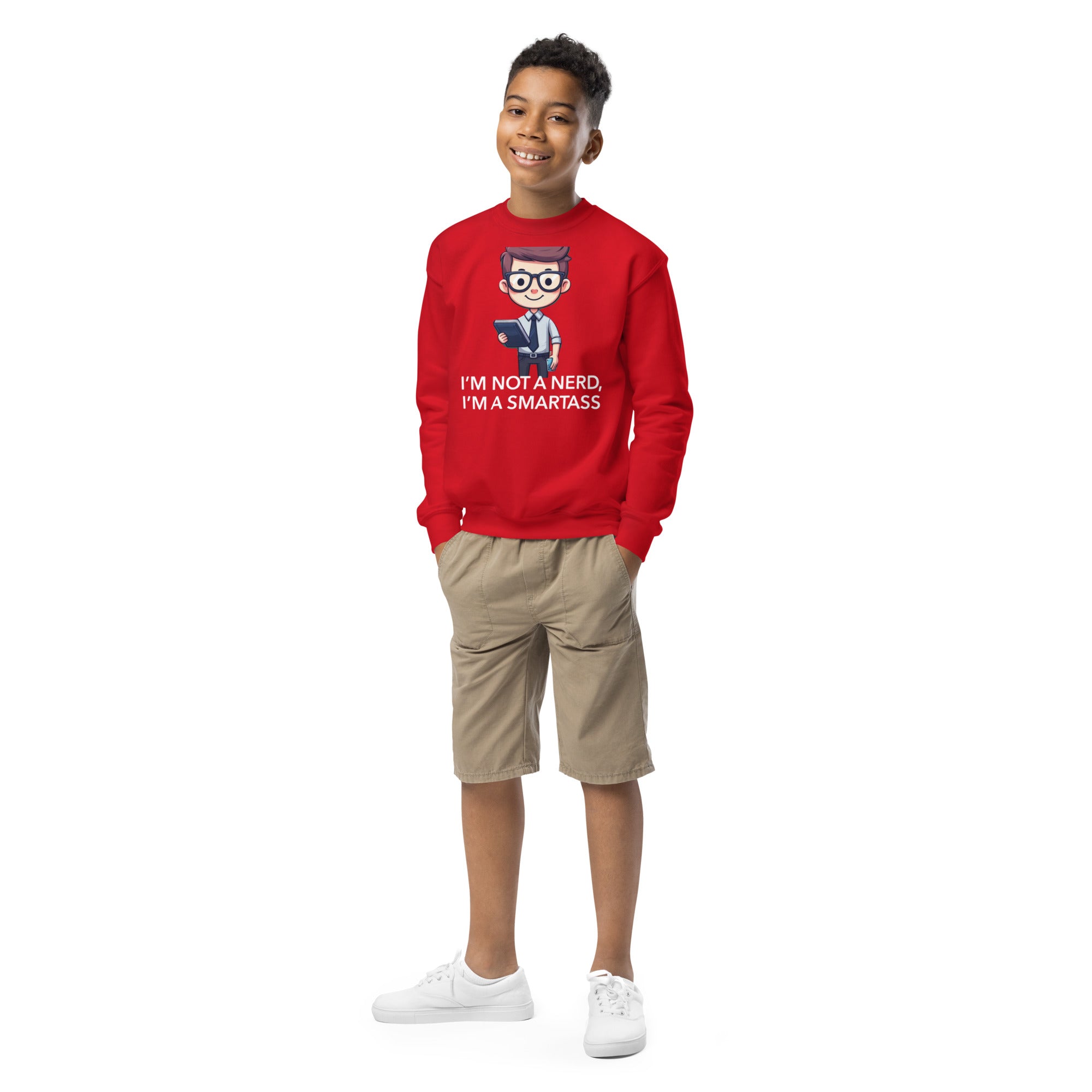 Youth crewneck sweatshirt Smartass