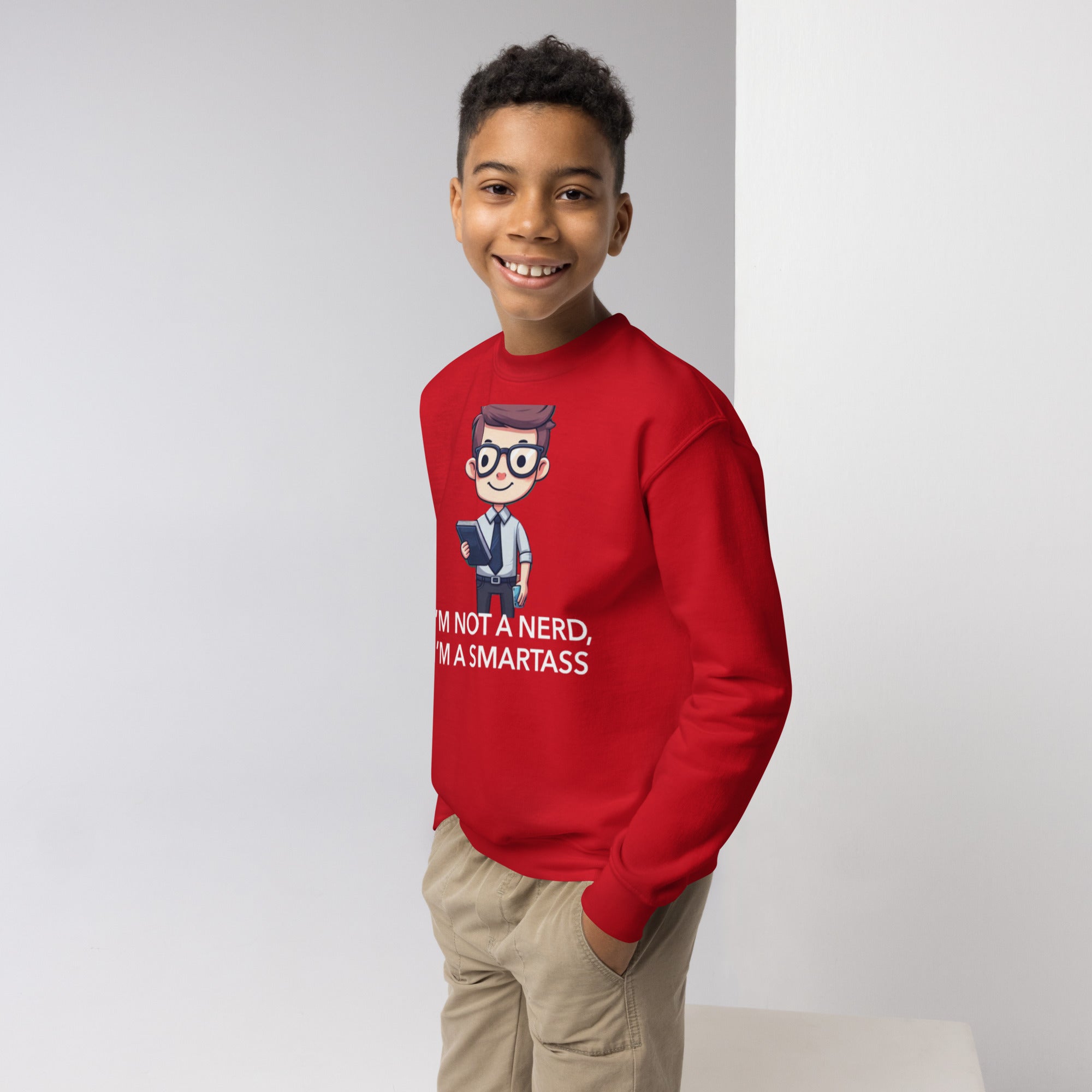 Youth crewneck sweatshirt Smartass