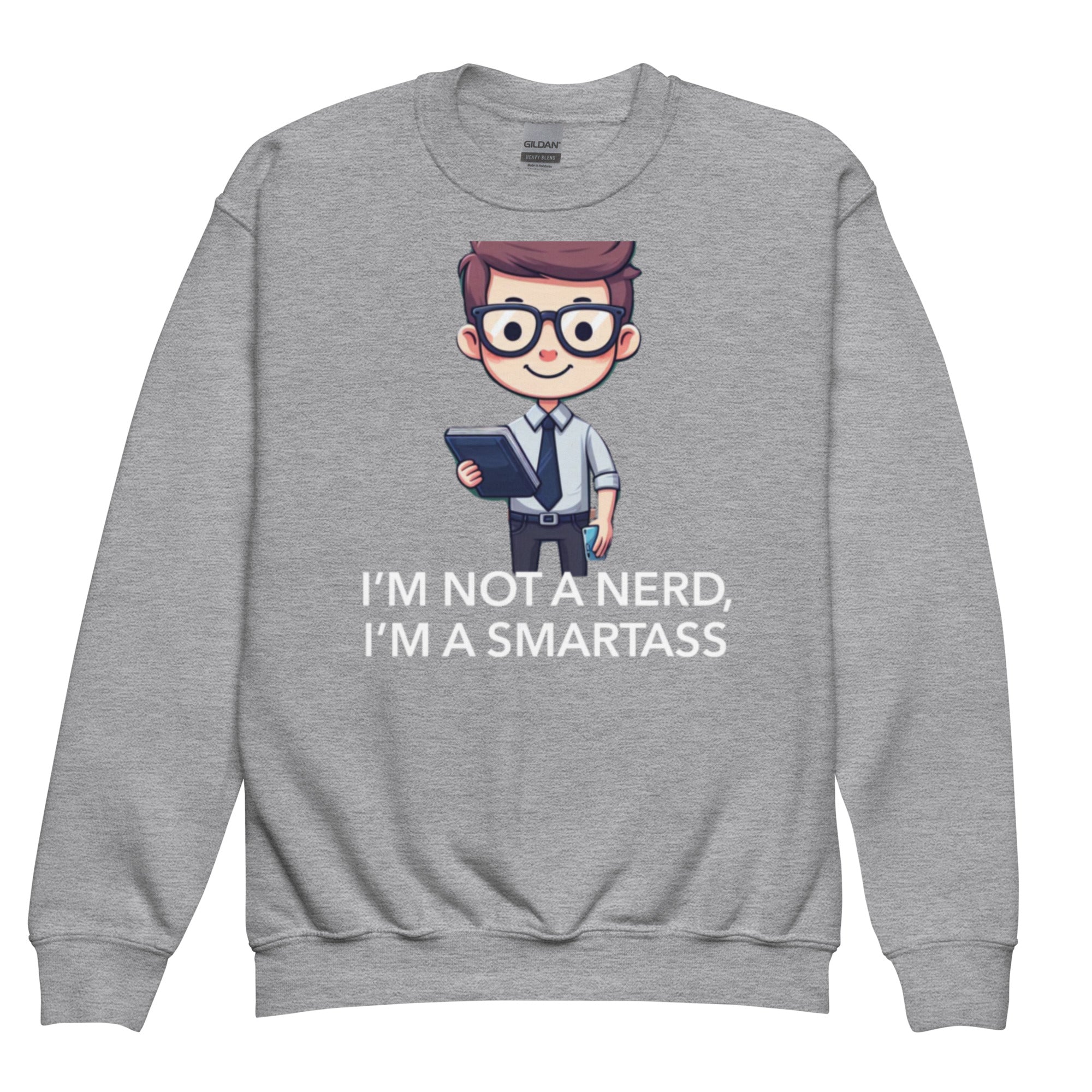 Youth crewneck sweatshirt Smartass